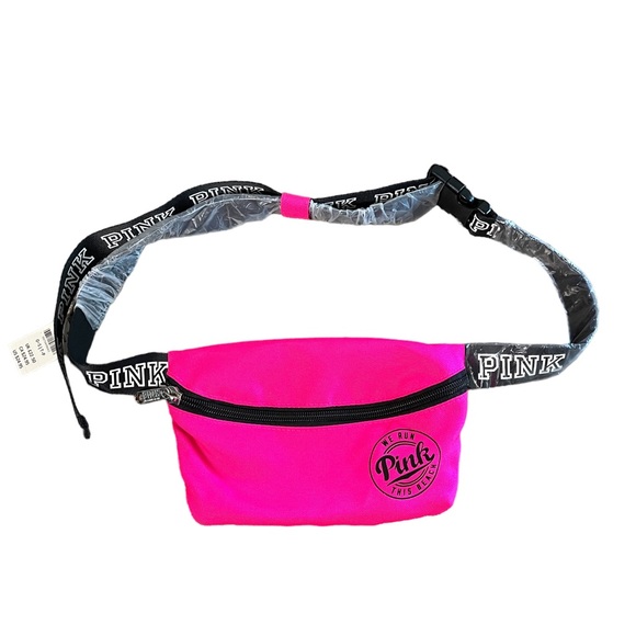 PINK Bags Nwt Victorias Secret Pink Fanny Pack Hot Pink With Adjustable Strap Poshmark